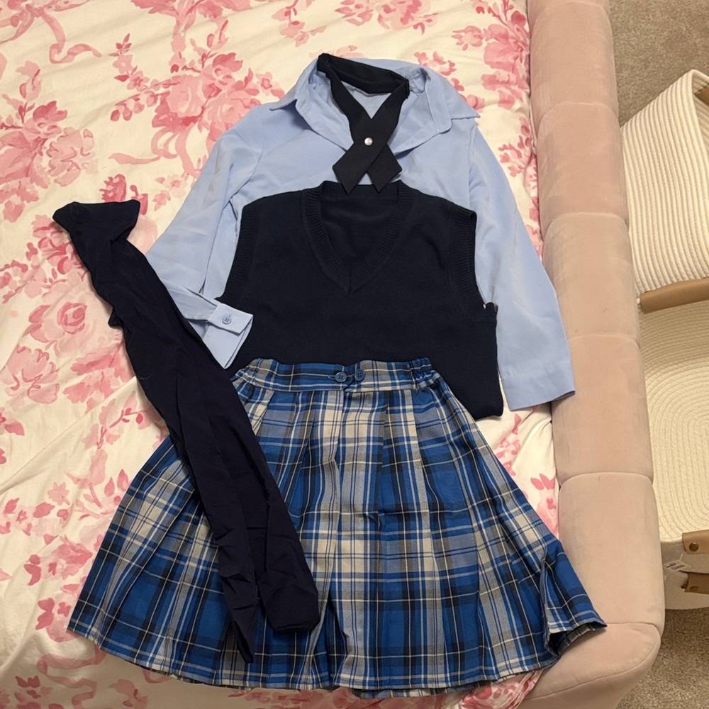 Blue Plaid Women's Skirt